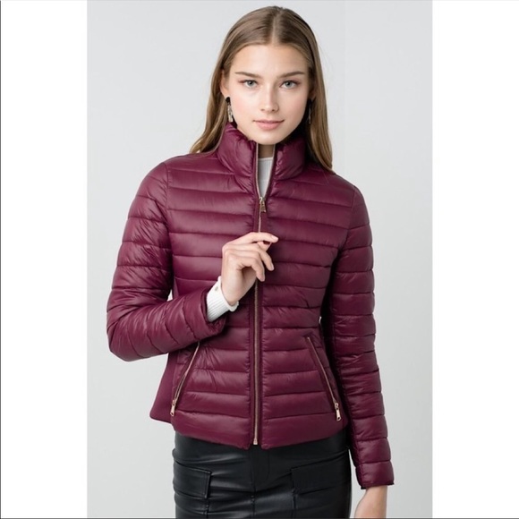 Lightweight Wine Puffer Jacket - Picture 2 of 2